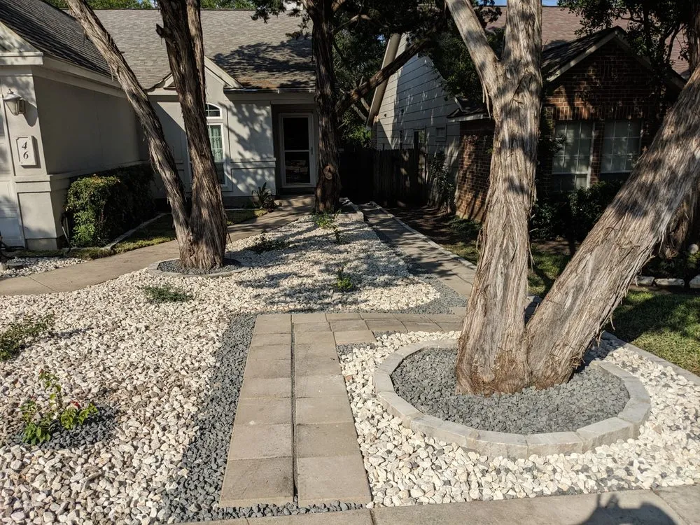 Local landscape installation in San Antonio, TX by Correct Cuts Landscape