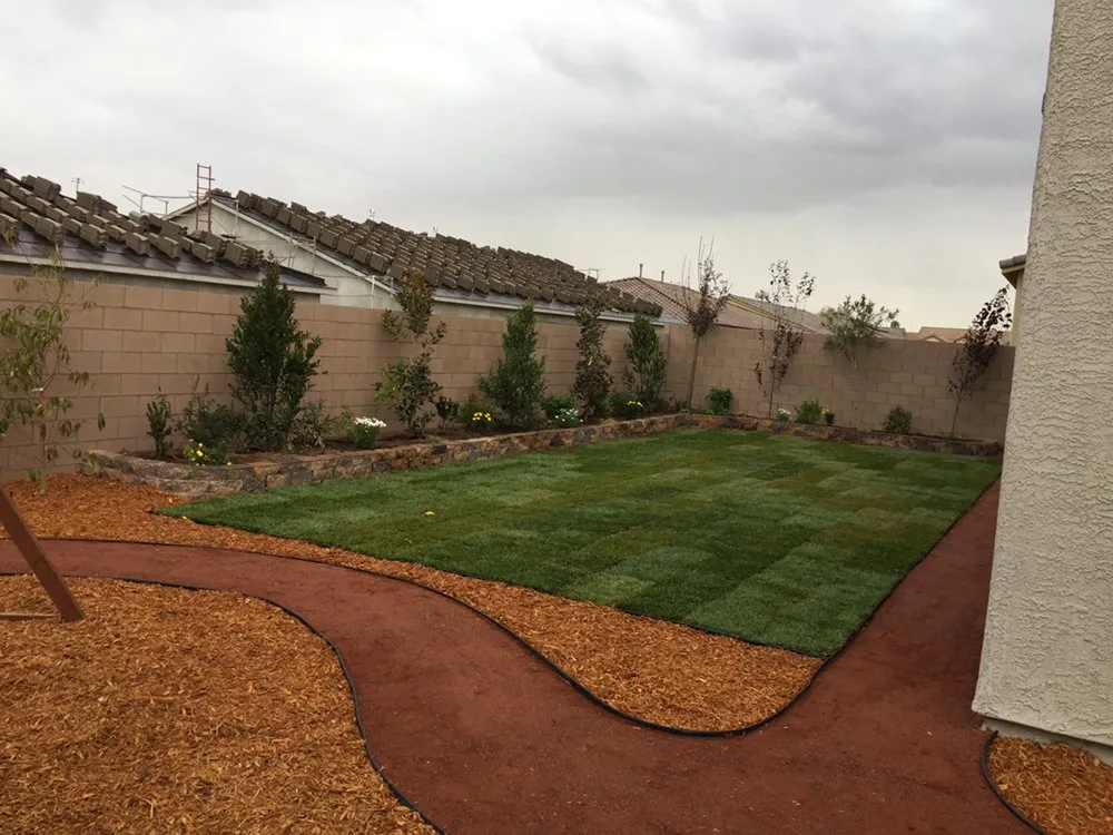 Expert landscape installation in Las Vegas, NV by Cortez & J & A Lawn services