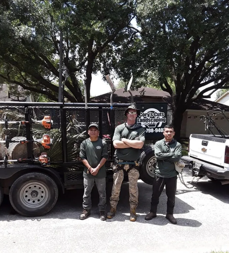 Custom outdoor landscaping in Tomball, TX by Corys Cuts Landscape