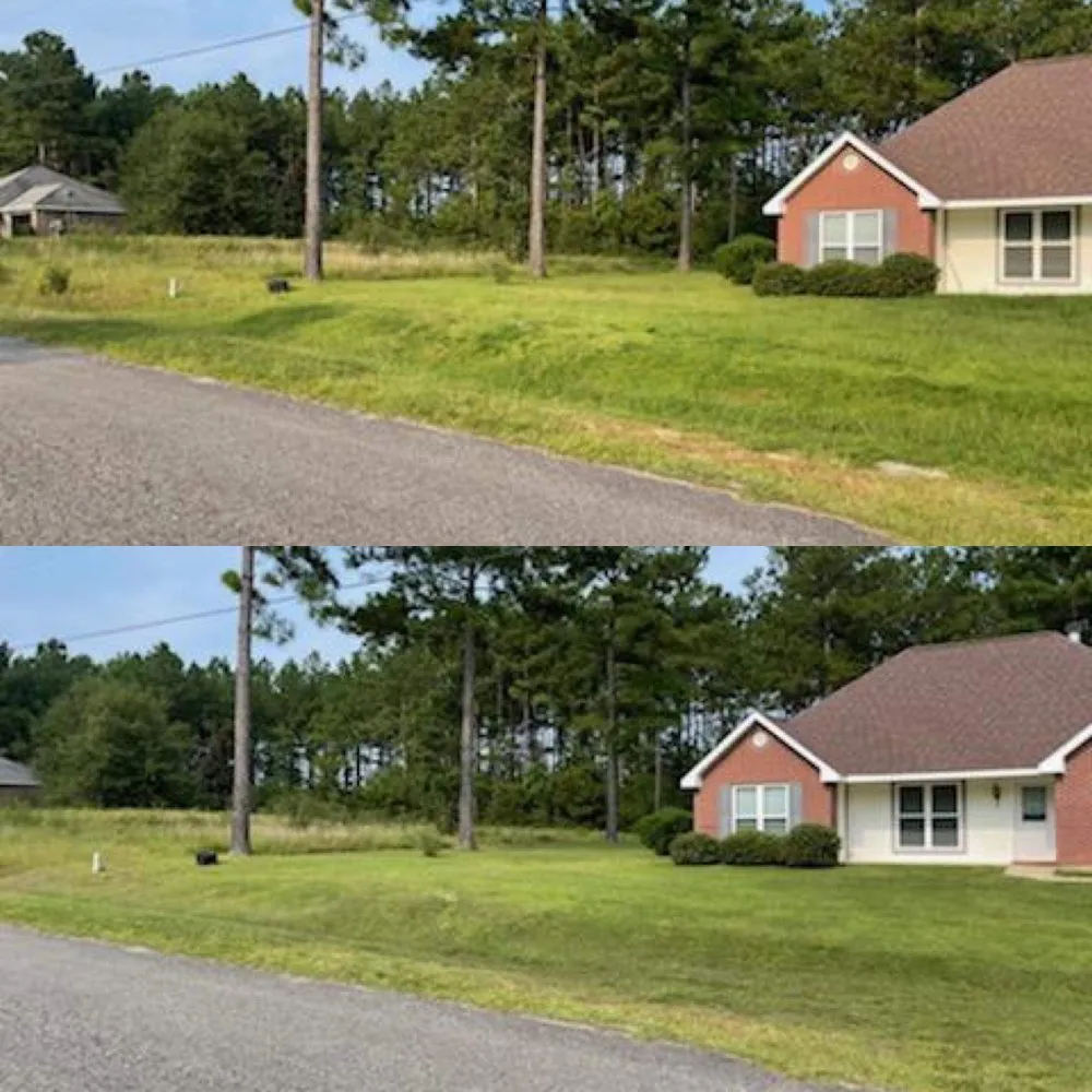 Professional landscape installation with custom design in Saucier, MS by Cory’s Lawn Service
