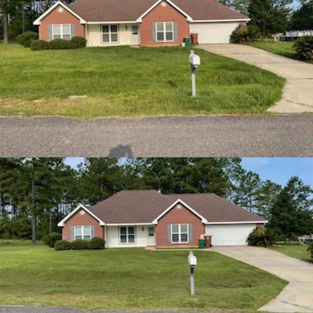 Custom landscape installation in Saucier, MS by Cory’s Lawn Service