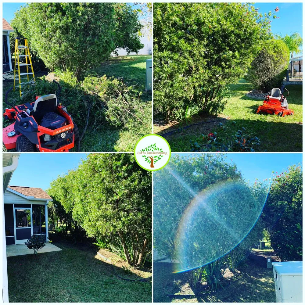 Expert yard cleanup service for homes in Dunnellon, FL by Cotto landscaping