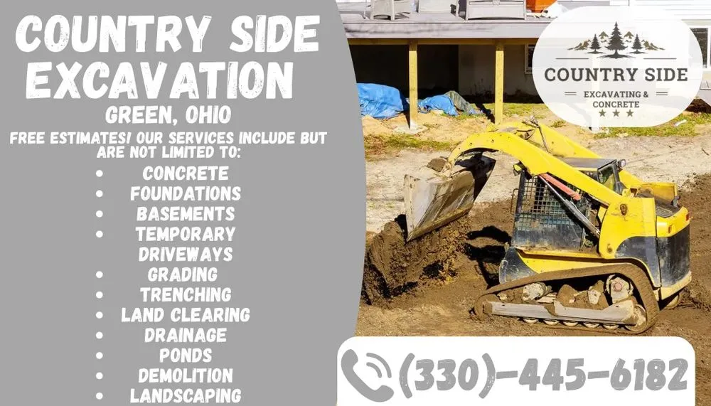 Reliable yard cleanup service for beautiful yards across Atwater, OH - Country Side Excavating & Concrete