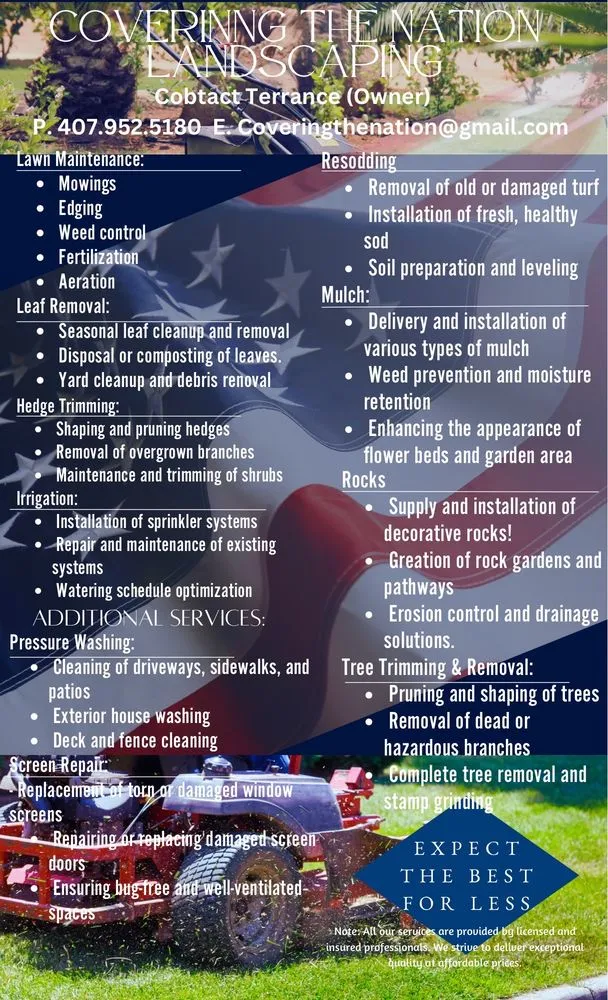 Local garden landscaping in Haines City, FL - Covering the Nation Drywall and Painting