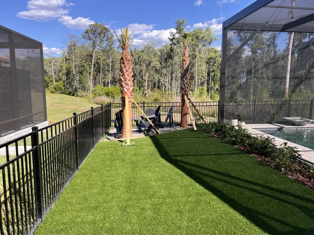 Custom lawn mowing service with custom design in Odessa, FL by Cowboy Cuts Lawn And Property Management