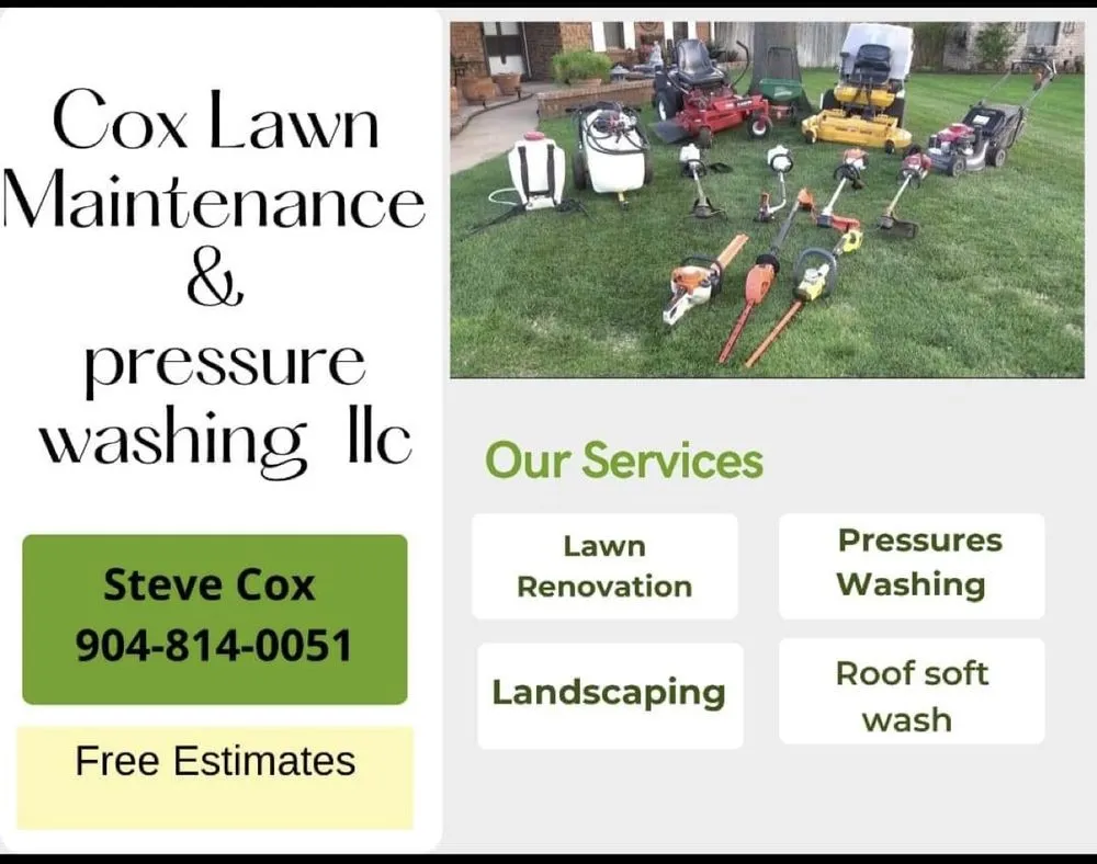 Custom outdoor landscaping experts serving Saint Augustine, FL - Cox Lawn Maintenance & Pressure Washing