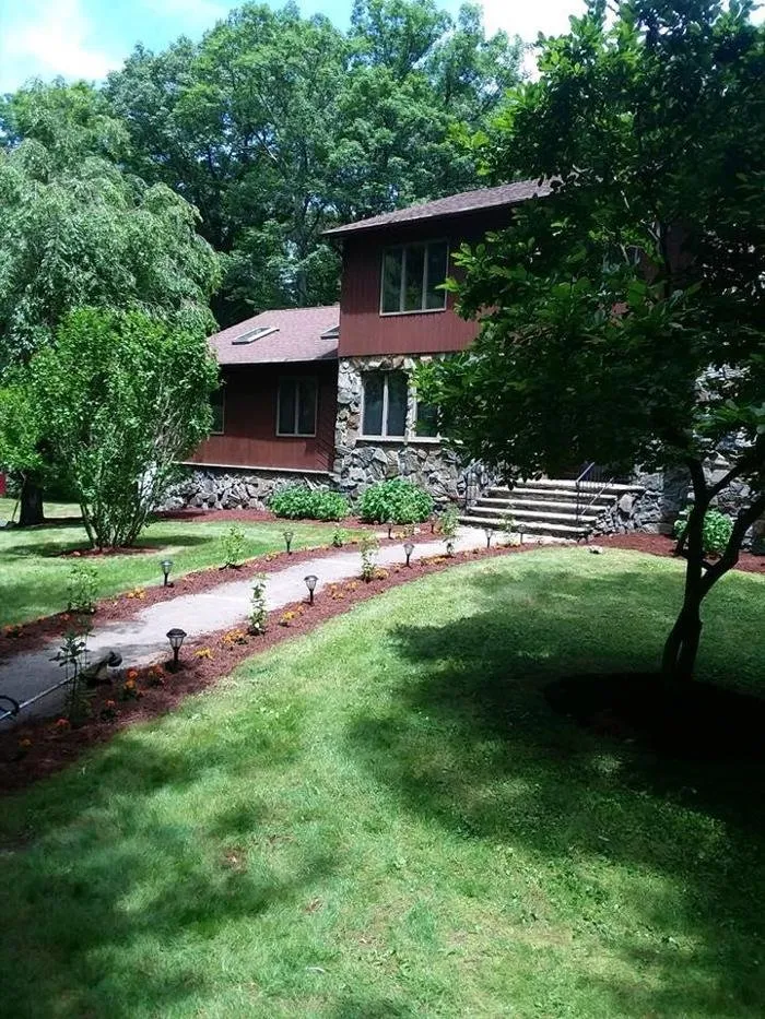 Custom garden landscaping in West Milford, NJ by Cox's Landscaping & Design