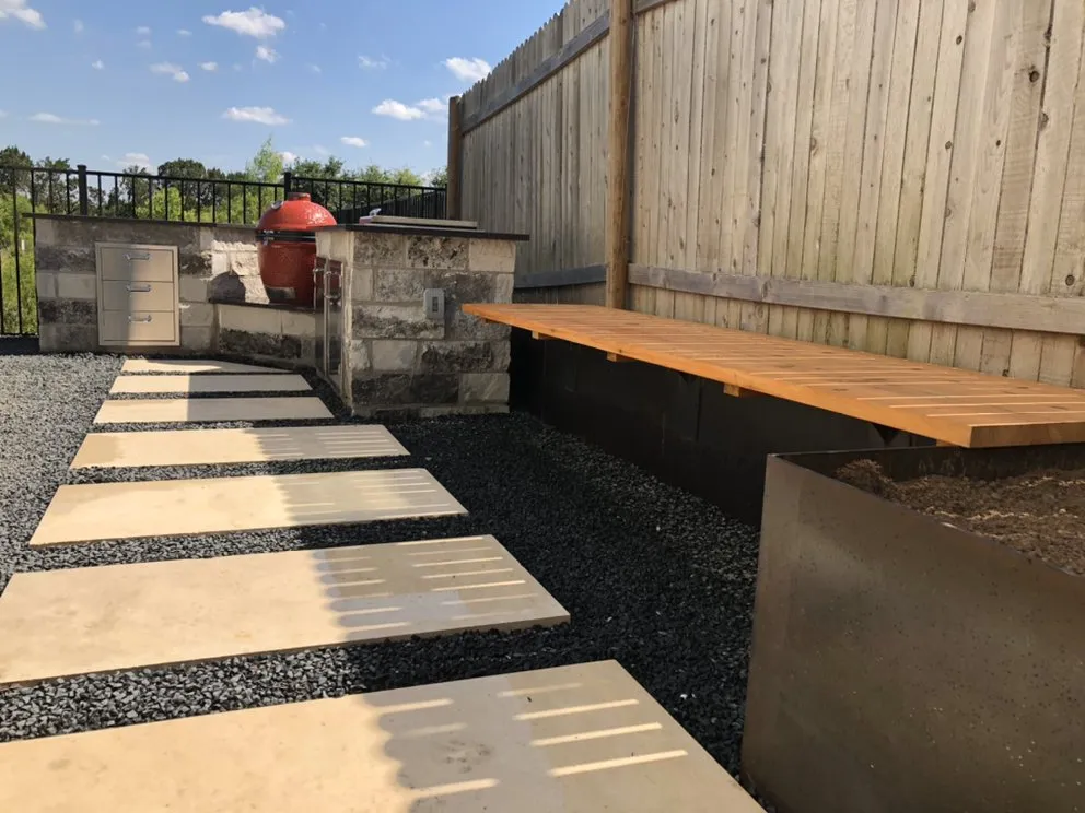 Custom landscape installation for homes in Austin, TX by Coyote Moss Landscapes