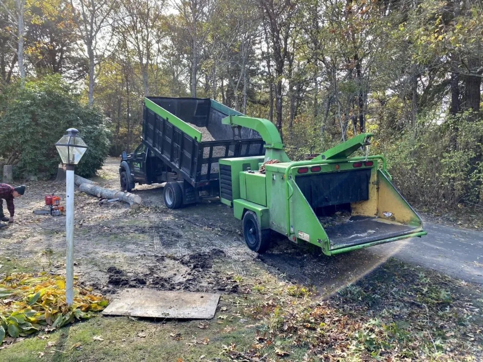 Custom landscape installation in Yarmouth Port, MA by Coy's Brook Landscaping