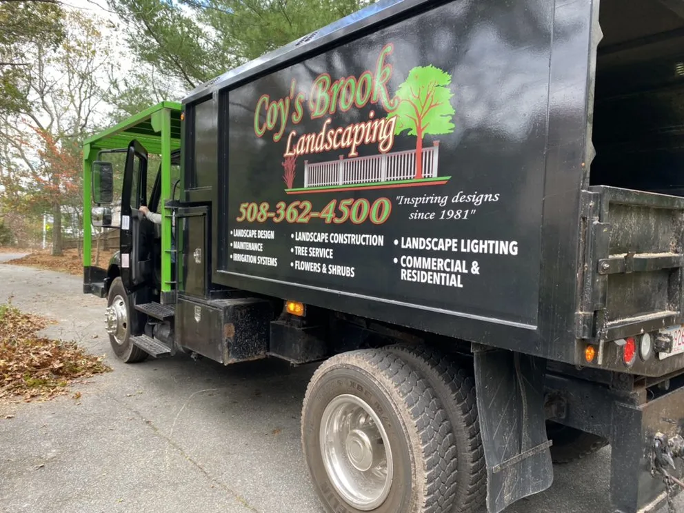 Custom yard maintenance for year-round maintenance across Yarmouth Port, MA - Coy's Brook Landscaping