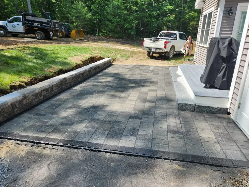 Custom garden landscaping in Gorham, ME by CP Property Services