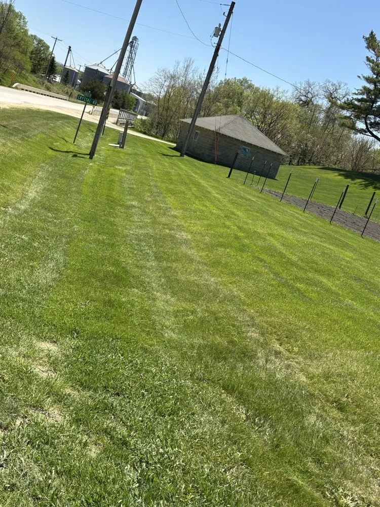 Expert lawn mowing service for beautiful yards in Clermont, IA by Crawford Lawn Maintenance
