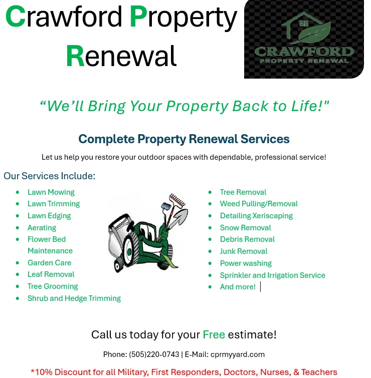 Professional landscape design experts serving Sandia Park, NM - Crawford Property Renewal