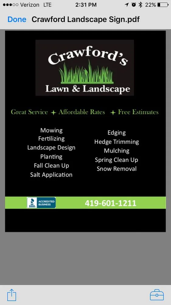 Trusted lawn care service experts serving Bowling Green, OH - Crawford's Lawn & Landscape