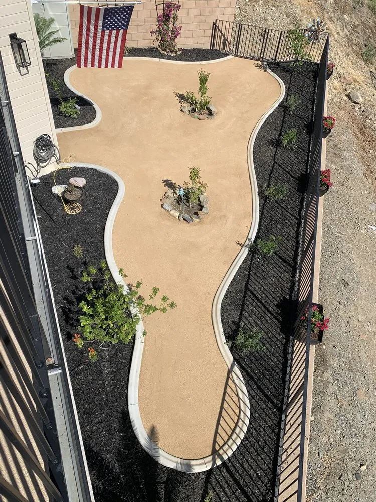 Custom garden landscaping for residential properties across Perris, CA - Crazy Curbs