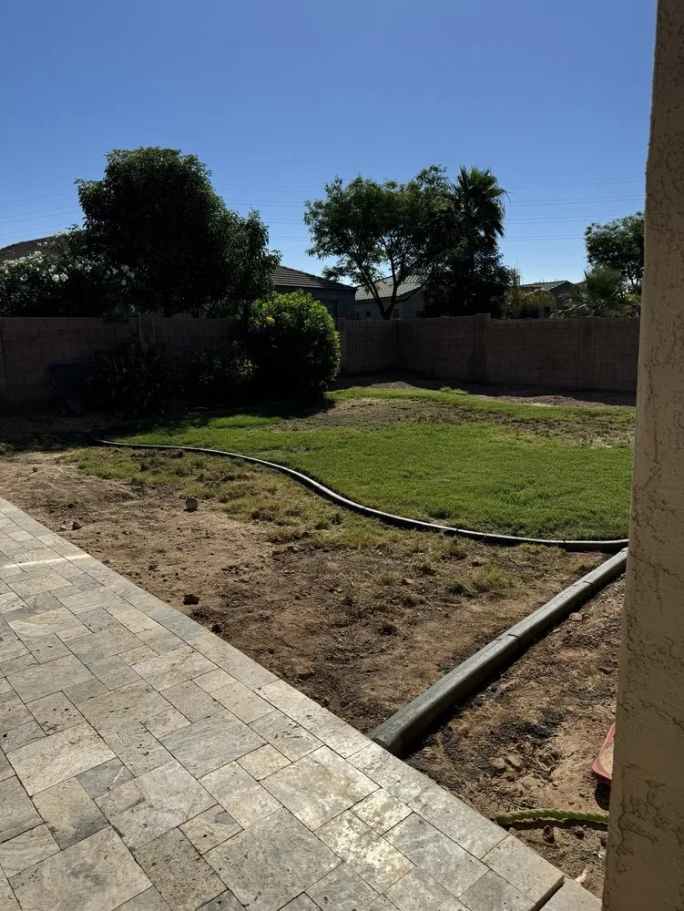 Custom landscape installation in Gilbert, AZ by Create A Curb