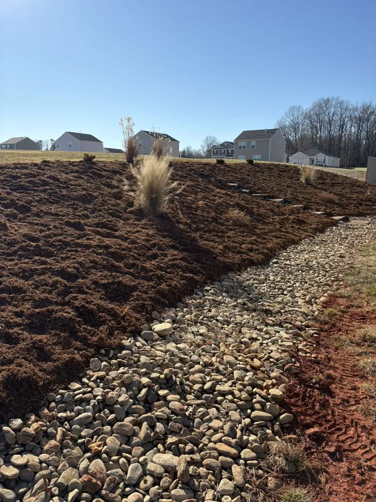 Custom residential landscaping with custom design in Lexington, NC by Create A Place Landscaping