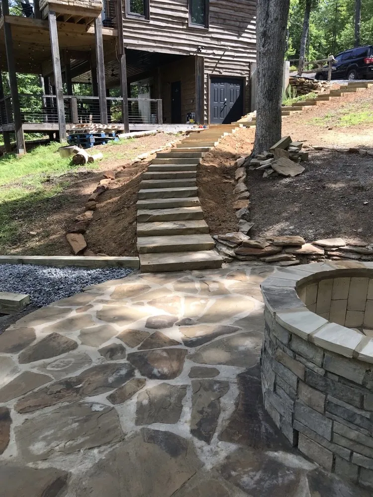 Affordable lawn mowing service with custom design across Ellijay, GA - Createscape Landscaping Service