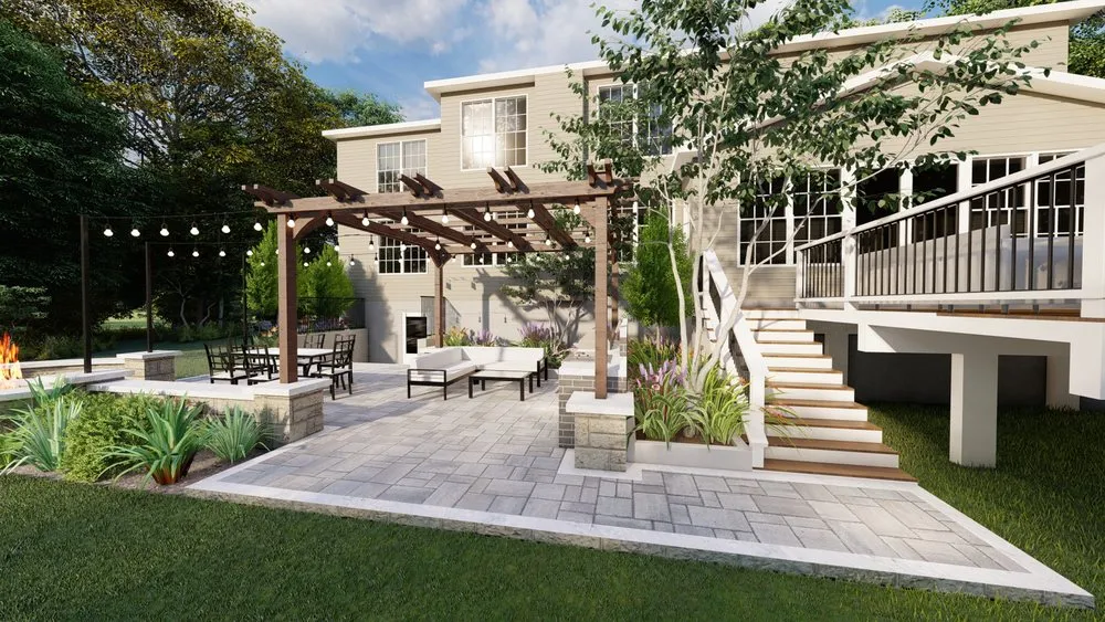 Expert garden landscaping in North Potomac, MD by Creations Landscape Design