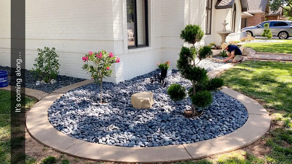 Professional outdoor landscaping in Lubbock, TX by Creative Care Tree & Landscaping