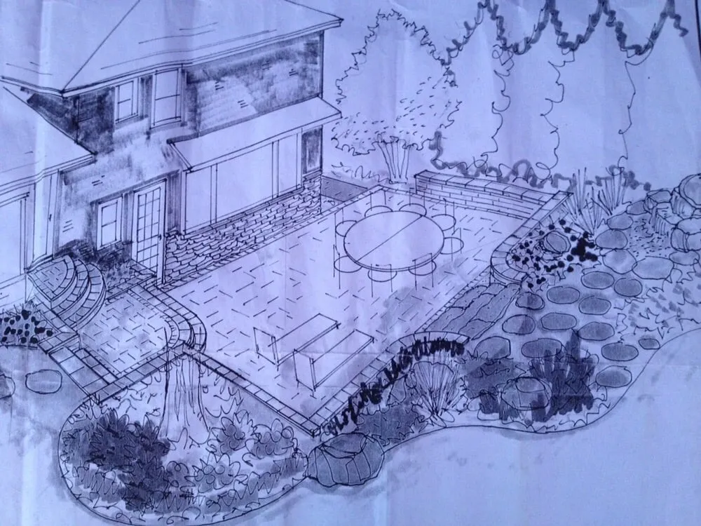 Custom landscape design with custom design in Westbury, NY by Creative Contracting