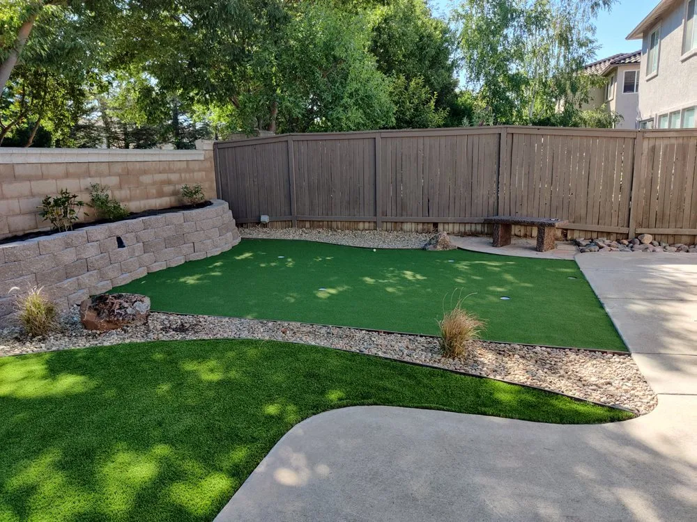 Professional landscape installation for beautiful yards in Elk Grove, CA by Creative Falls