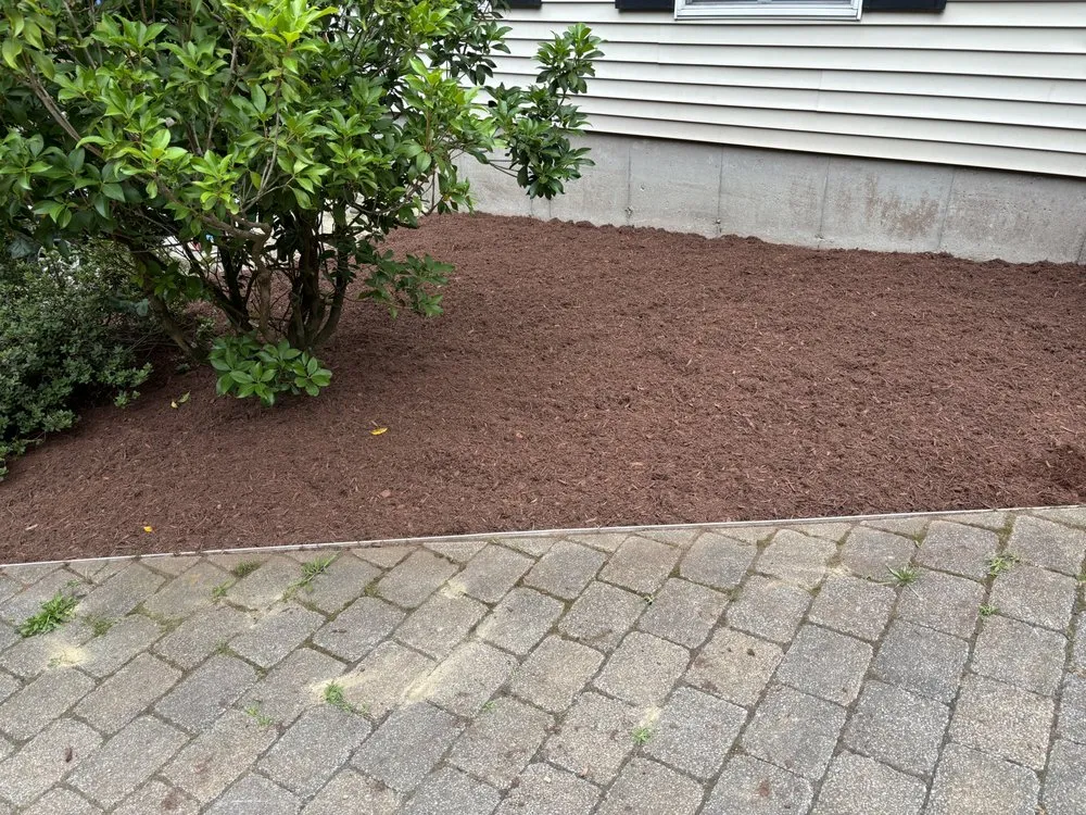 Custom landscape installation in Northbridge, MA - Creative Lawns By JT