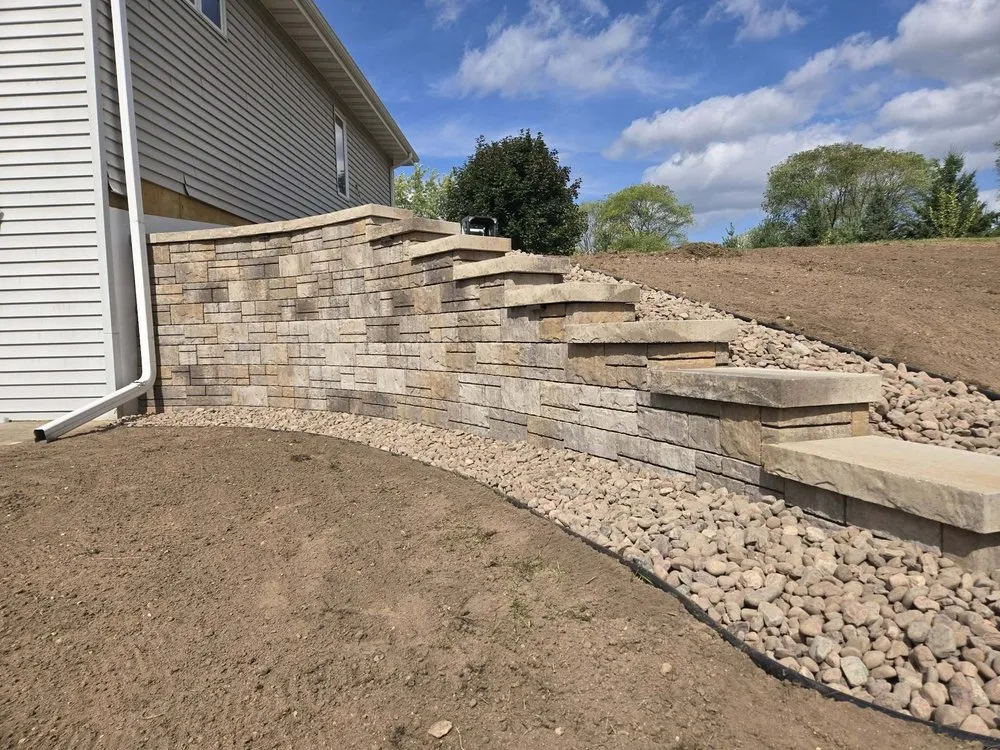 Local landscape installation in Slinger, WI by Creek View Landscape