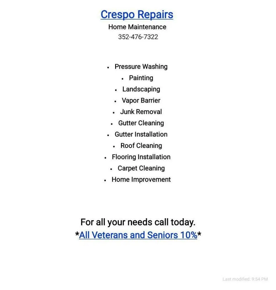 Custom yard cleanup service in Inverness, FL by Crespo Repairs