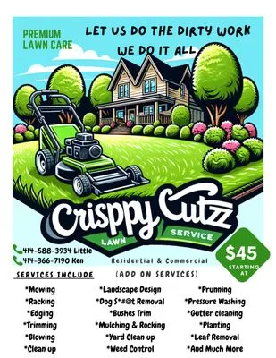 Crisppy Cutzz Lawn Service Logo