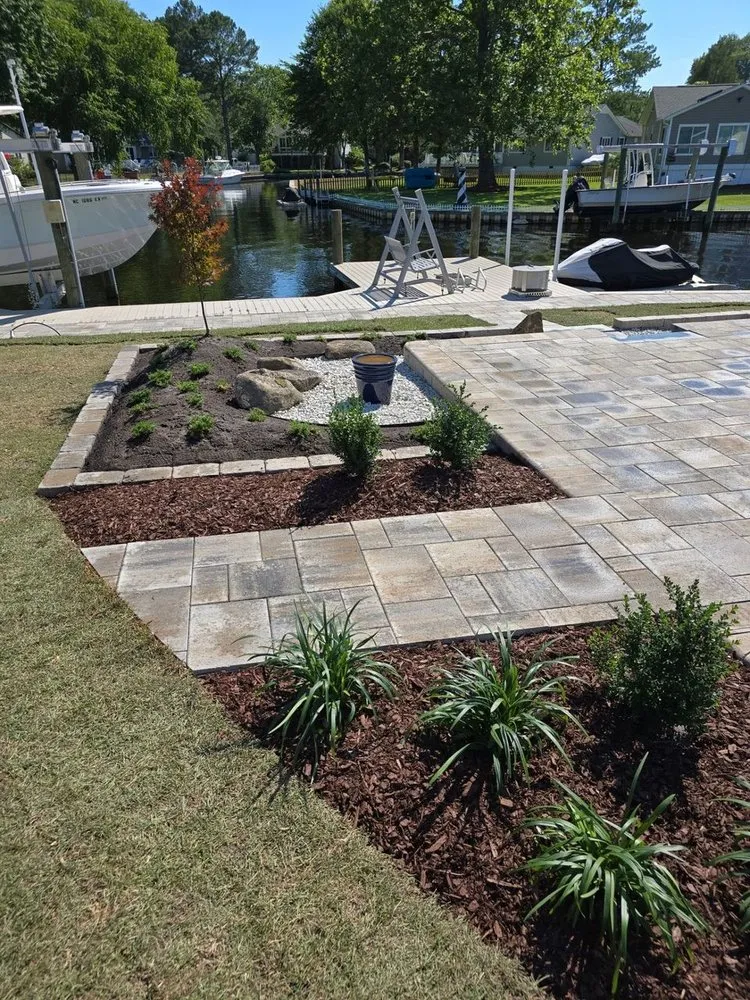 Professional yard maintenance with custom design across New Bern, NC - Croatan Landscaping Company