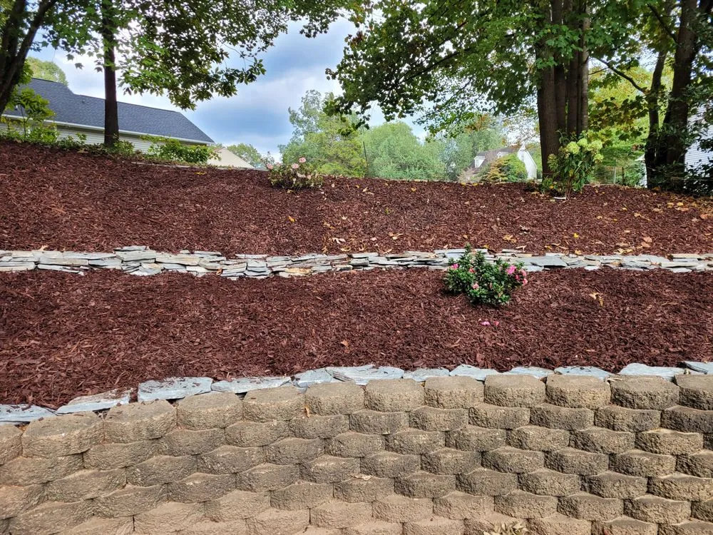 Custom landscape design for year-round maintenance in Randleman, NC by Croc's LandScape and Lawn Service