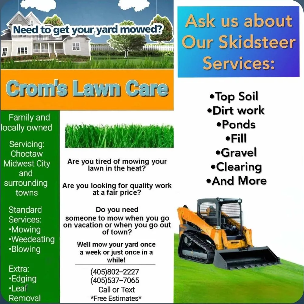 Affordable yard maintenance for homes in Choctaw, OK by Crom Lawns And Landscaping