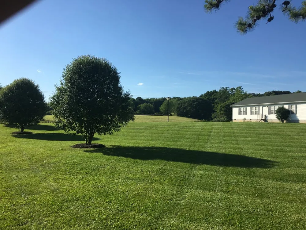 Custom landscape installation for homes in Stuarts Draft, VA by Cross Patterns Lawn Care