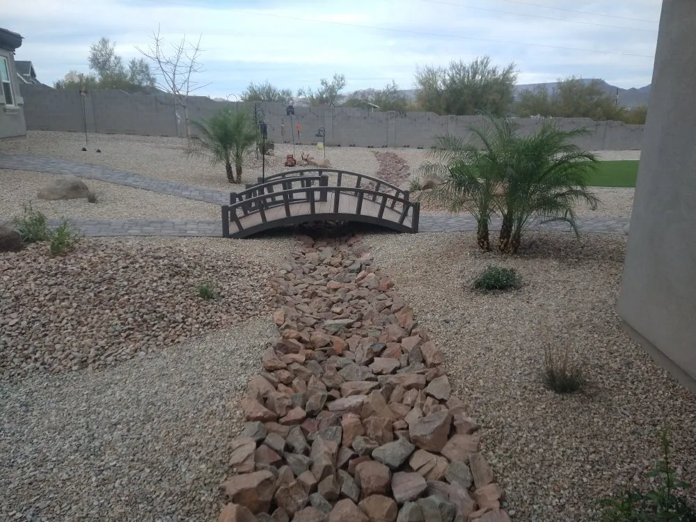 Professional garden landscaping with custom design in Black Canyon City, AZ by Cross The River