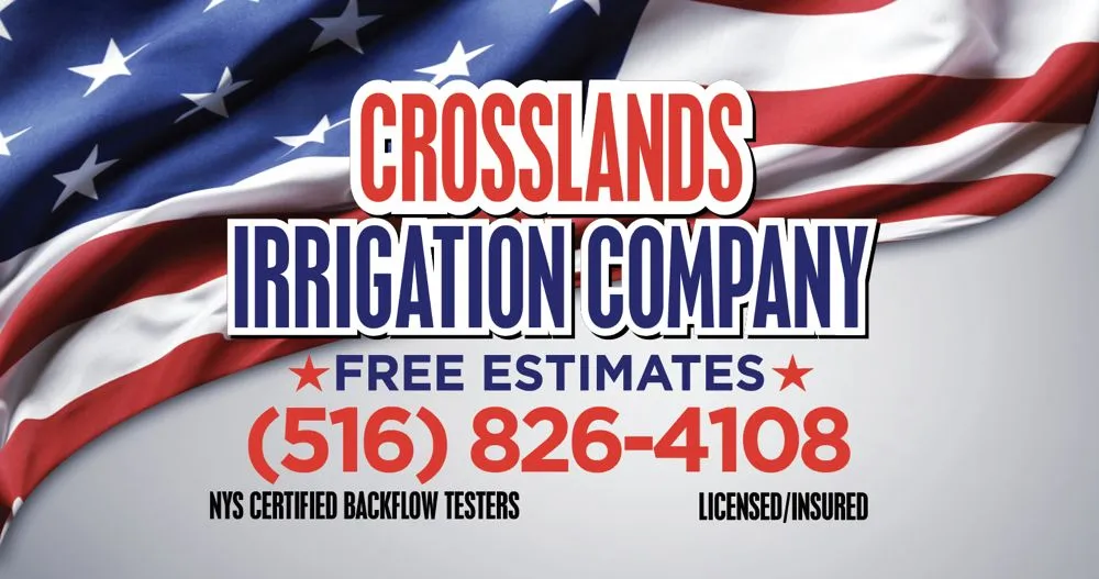 Custom landscape installation with custom design in Bellmore, NY by Crosslands Irrigation Company