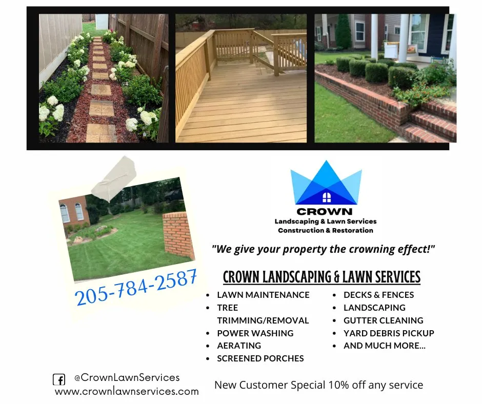 Affordable lawn care service experts serving Helena, AL - Crown Landscaping & Lawn Services