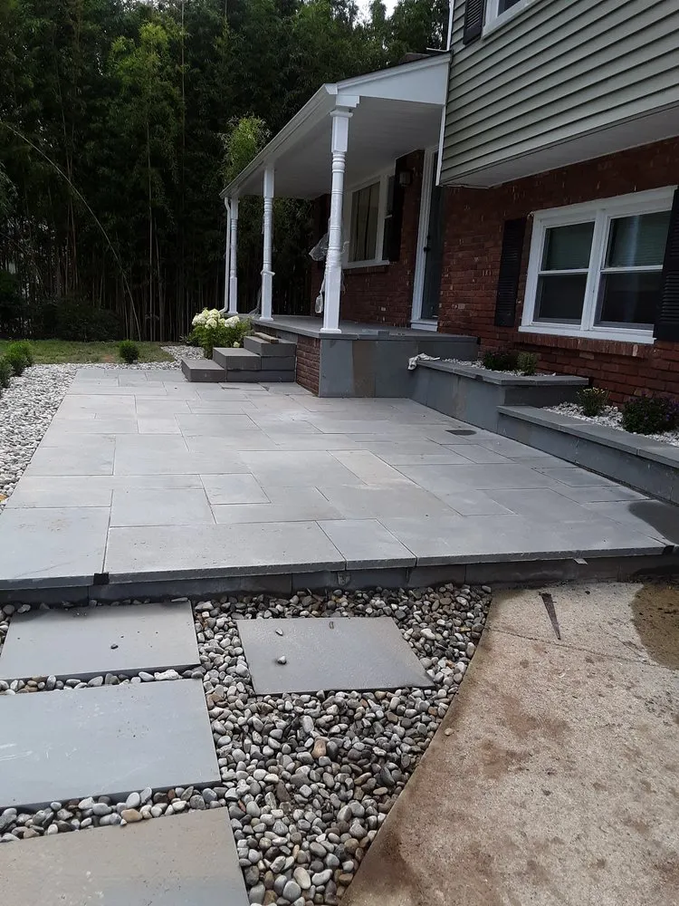 Custom outdoor landscaping for outdoor upgrades in Trenton, NJ by Cruz Construction & Masonry