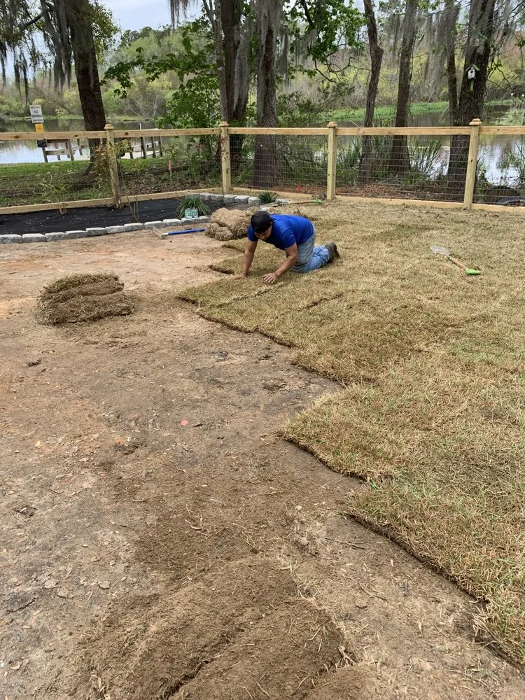 Custom landscape installation in Hanahan, SC - Cruz Landscaping Services
