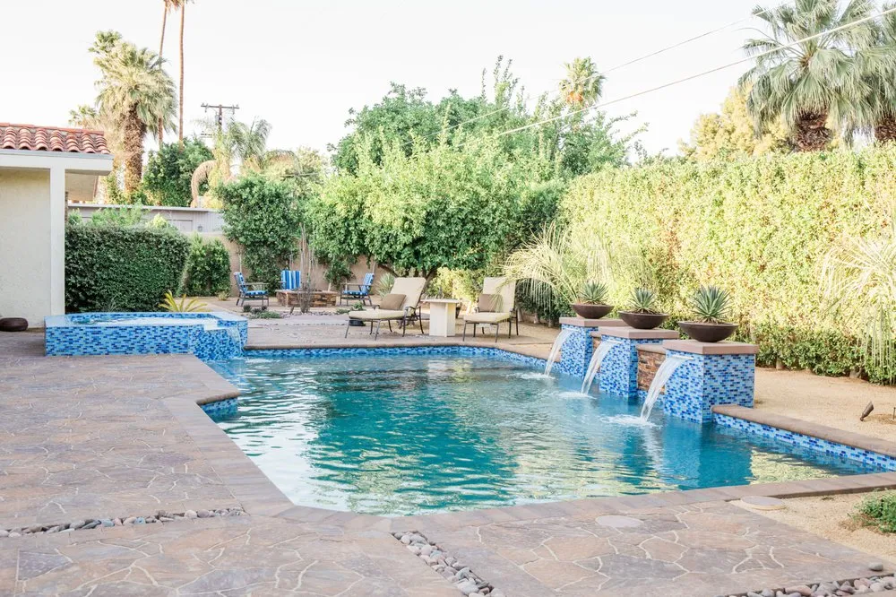 Custom garden landscaping for beautiful yards in Thousand Palms, CA by Crystal Blue Pools and Patios