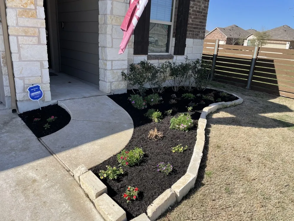 Affordable landscape design in Taylor, TX by Crystal Green Lawn Care