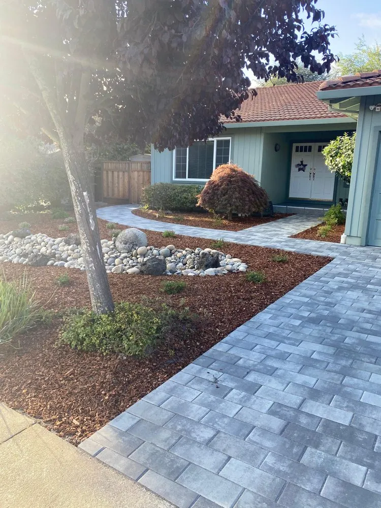 Professional landscape installation with custom design in San Mateo, CA by Crystal Springs Landscape