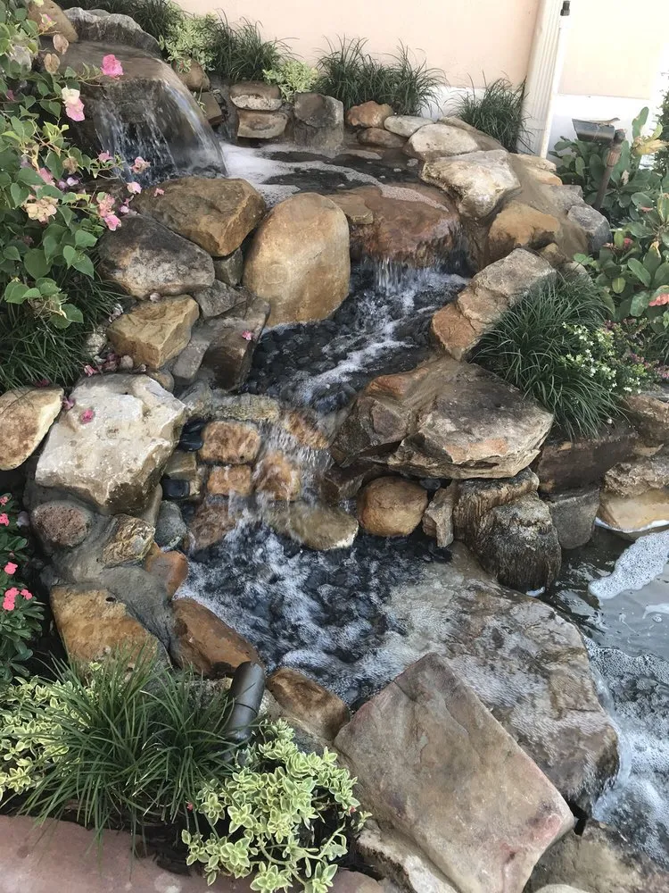 Professional garden landscaping in West Palm Beach, FL by Crystal Waterfalls