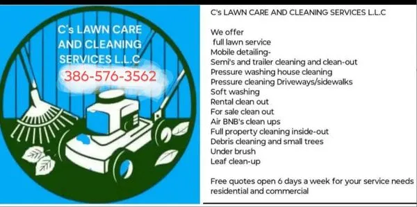 C's Lawn Care And Cleaning Services Logo