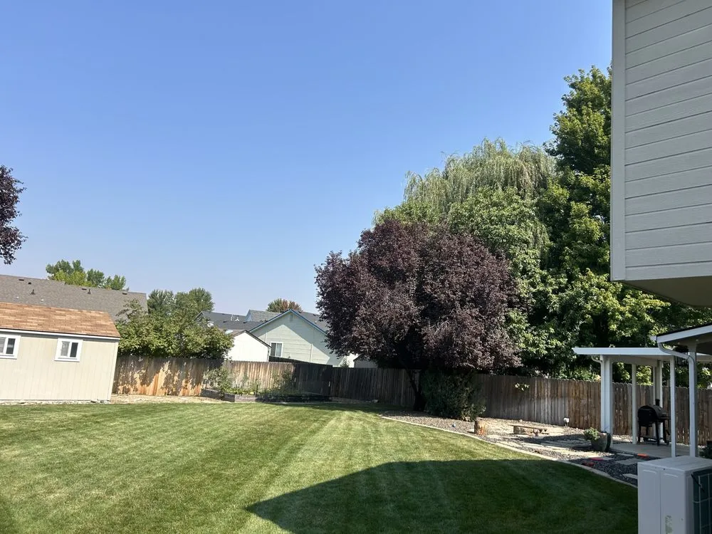 Professional lawn mowing service with custom design in Nampa, ID by C&S Rustic Contractors