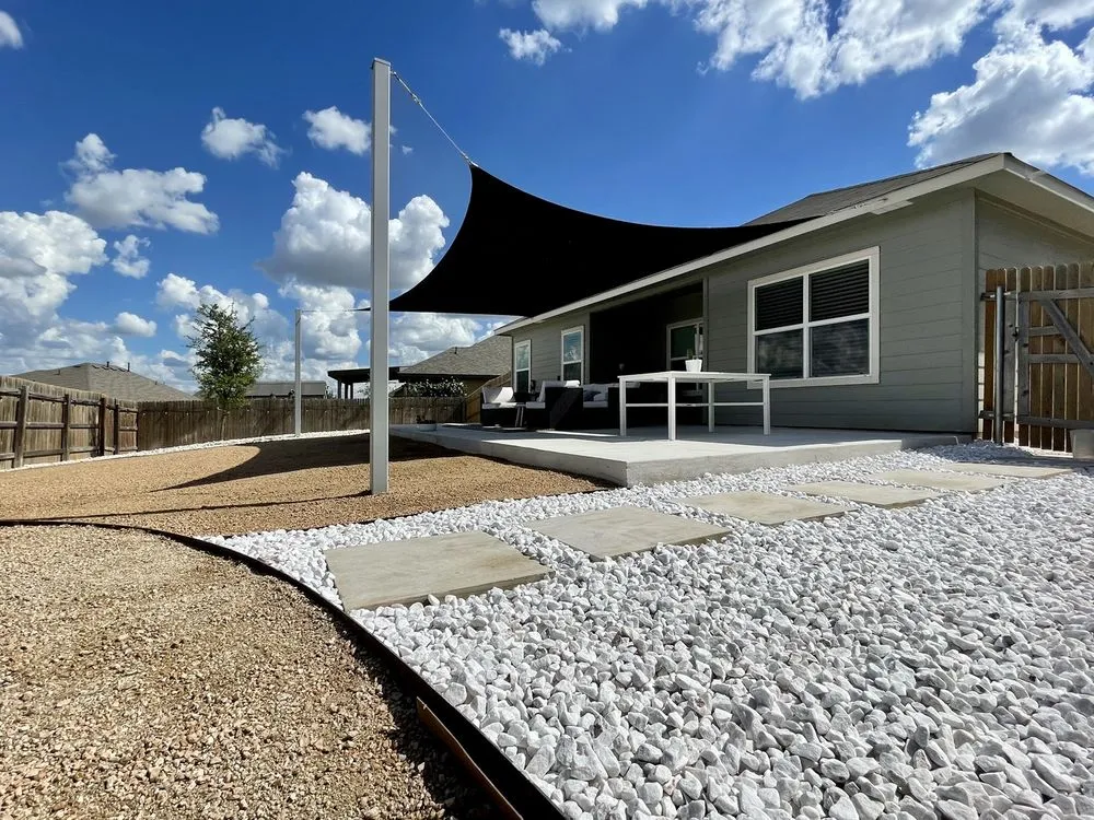 Trusted yard cleanup service with custom design in Belton, TX by CTX Shade Sails