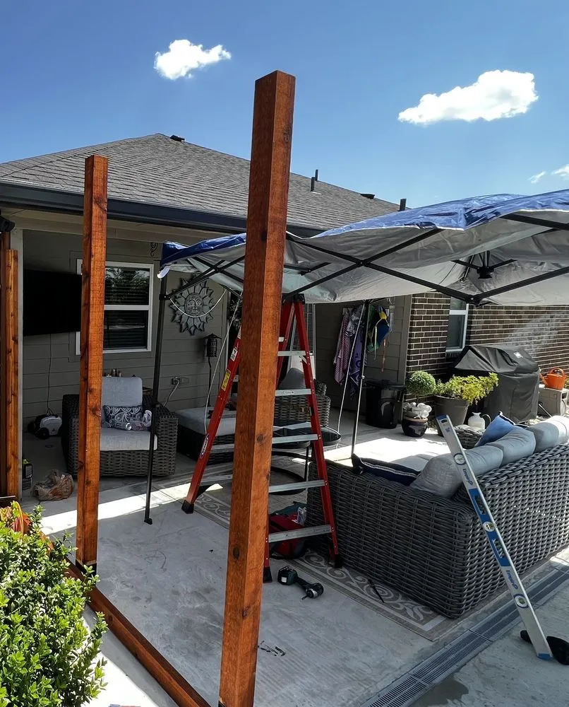 Affordable residential landscaping in Belton, TX by CTX Shade Sails