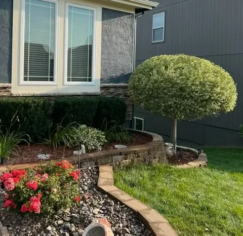 Professional landscape installation for residential properties in Liberty, MO by Cuc Landscaping