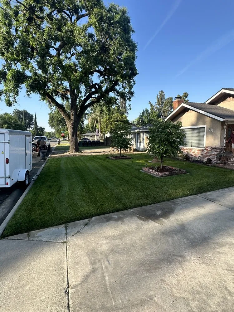 Custom landscaping services in Visalia, CA by Cuellar’s Lawn Service