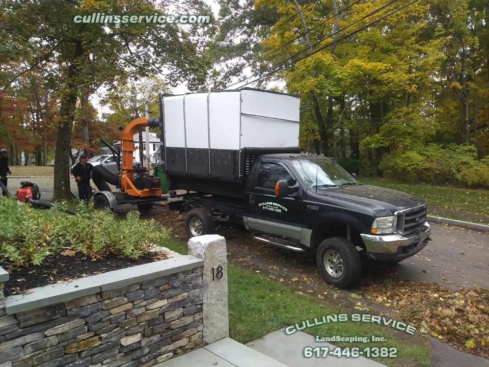 Reliable yard cleanup service for year-round maintenance in Newton, MA by Cullins Service Landscaping, Inc